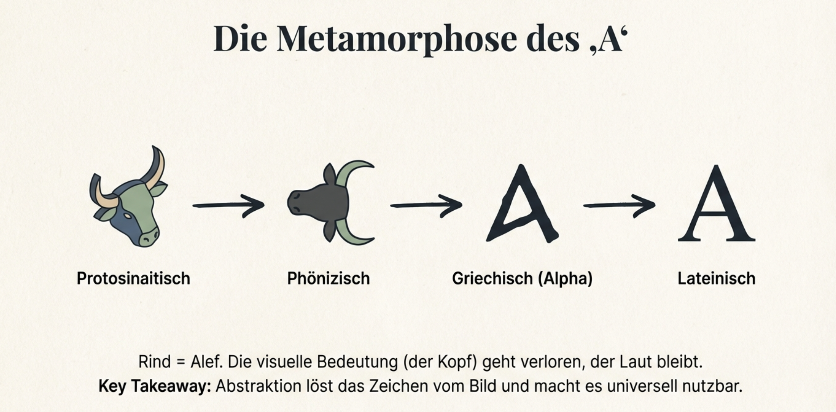 Abstraktion des Buchstaben A